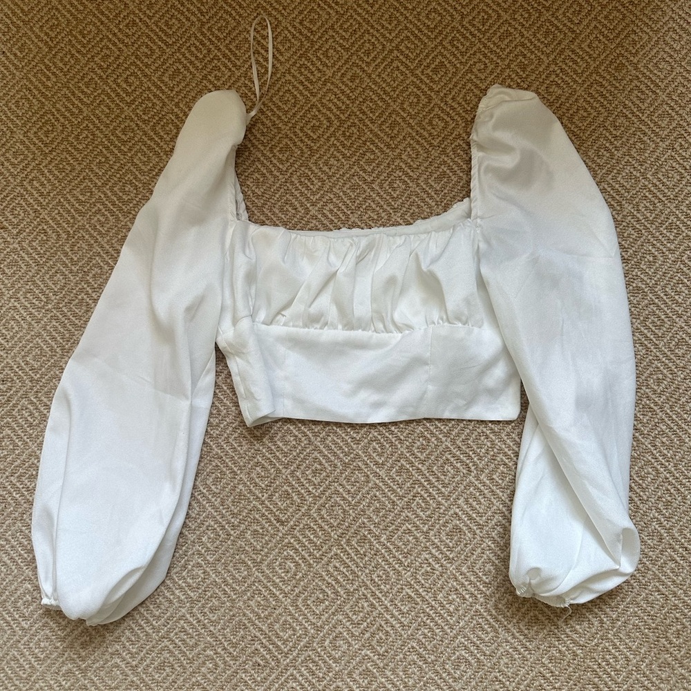 Princess Polly puff sleeve crop top